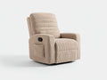 Sillones reclinables eléctricos de pana 96 x 91 x 106 cm - Beige - Respaldo alto y bolsillo lateral
