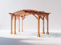 Pérgola de jardín madera 300x300x250 cm - marrón natural - estructura abierta para exterior