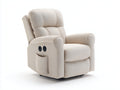 Sillones reclinables de tela chenilla 90x95x100 cm - beige - diseño moderno con respaldo ajustable y reposapiés