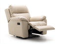 Sillones reclinables de cuero sintético 90x95x100 cm - beige - diseño moderno con reposapiés ajustable