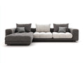 Sofás de esquina de tela 320x180x85 cm - gris y blanco - diseño moderno amplio para salón