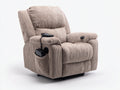 Sillones reclinables de pana 98 x 92 x 108 cm - Beige topo - Acolchado amplio con control lateral